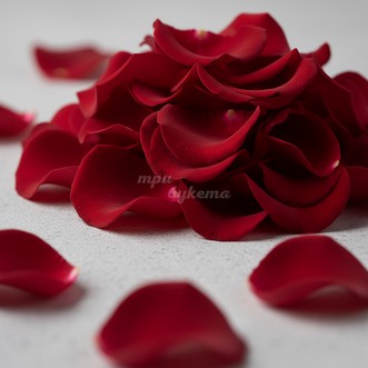 Красные лепестки роз