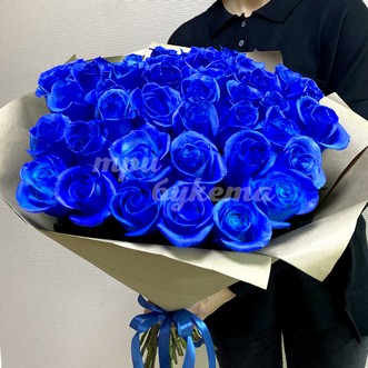 Букет из 41 синей розы