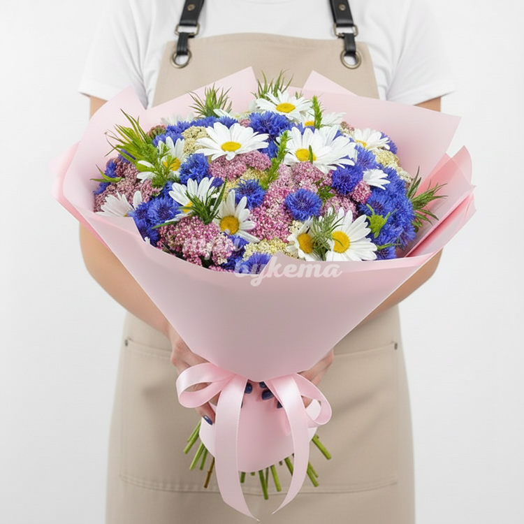 Букет из ромашек и тысячелистника