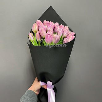 Букет из 25 пионовидных тюльпанов