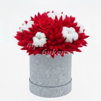 Красный лагурус в коробке